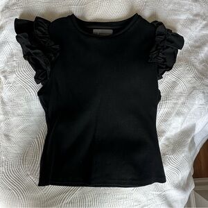 Anthropologie Elegant Black Knit Top
